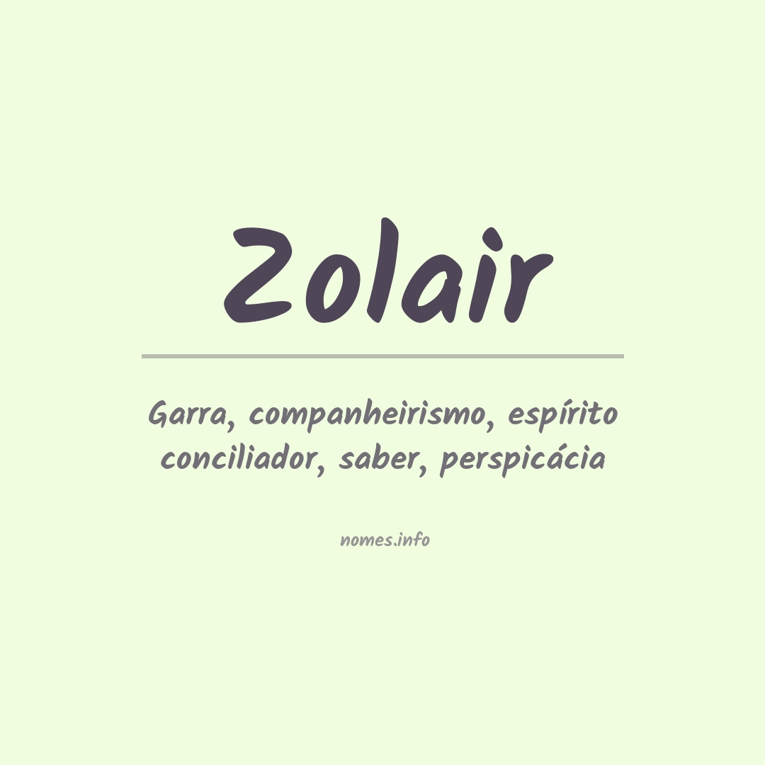 Significado do nome Zolair