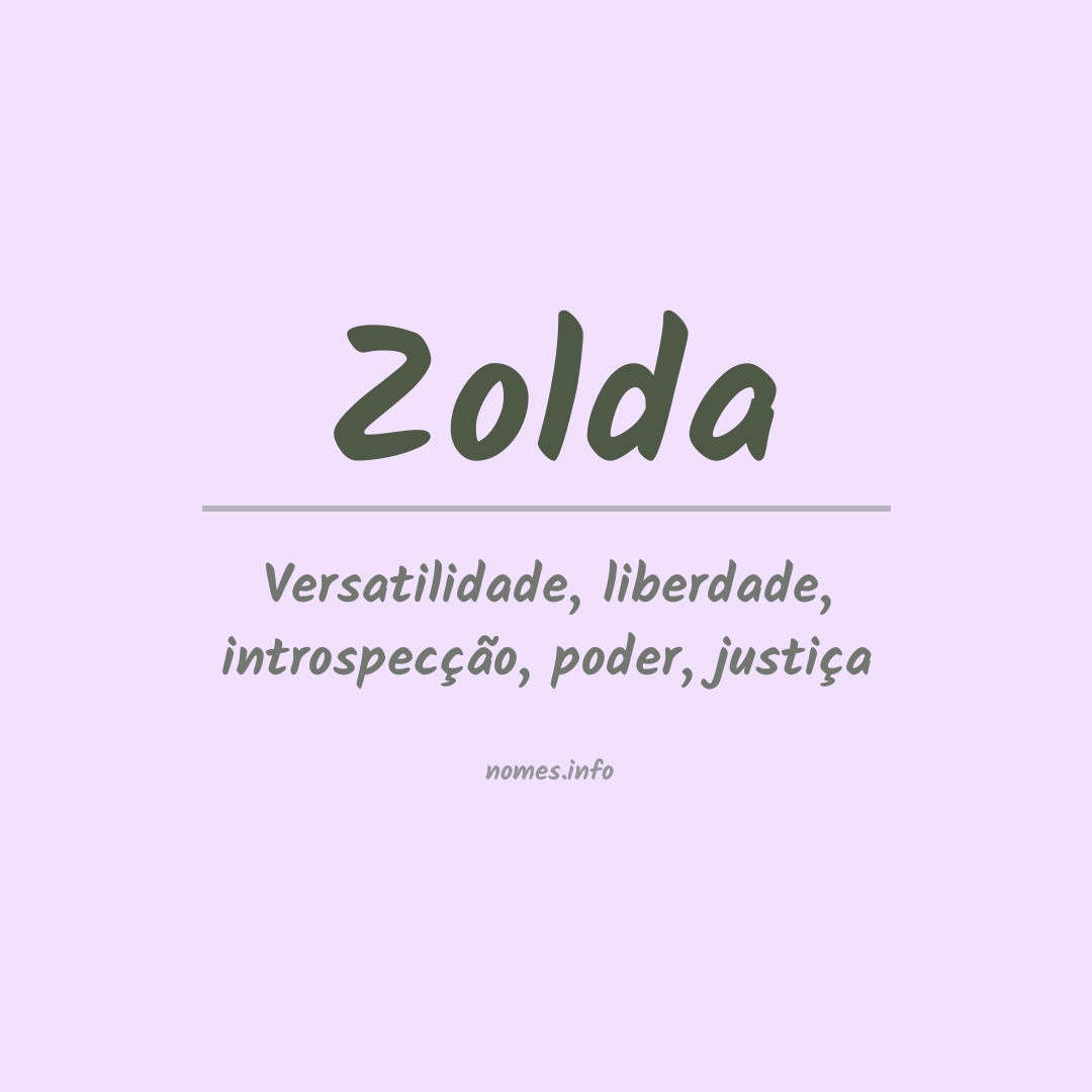 Significado do nome Zolda