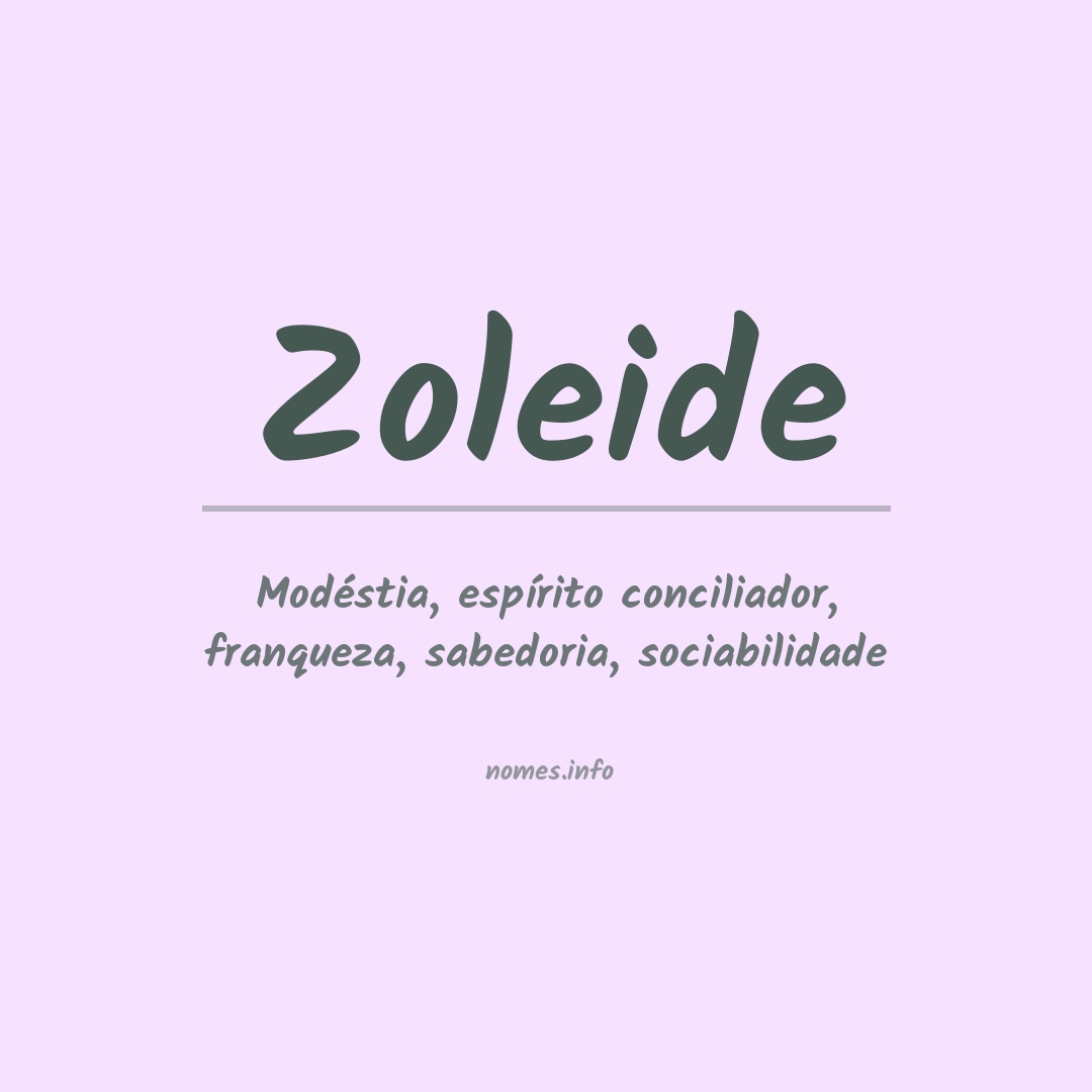 Significado do nome Zoleide