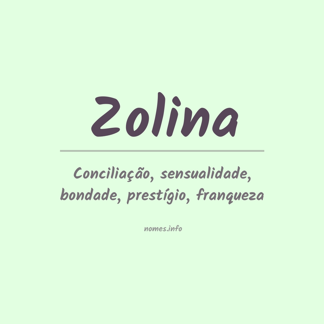Significado do nome Zolina