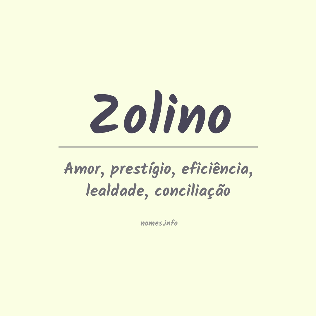 Significado do nome Zolino