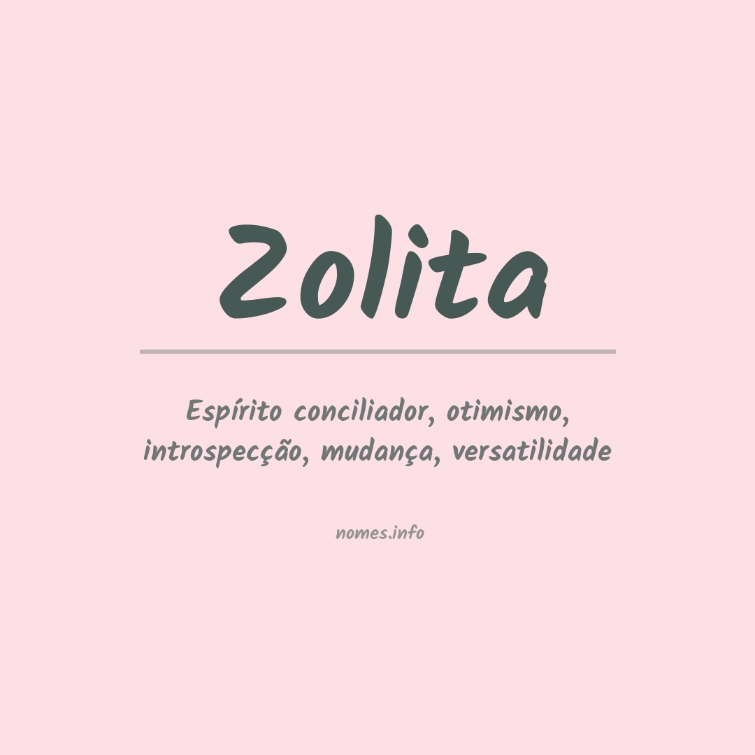 Significado do nome Zolita