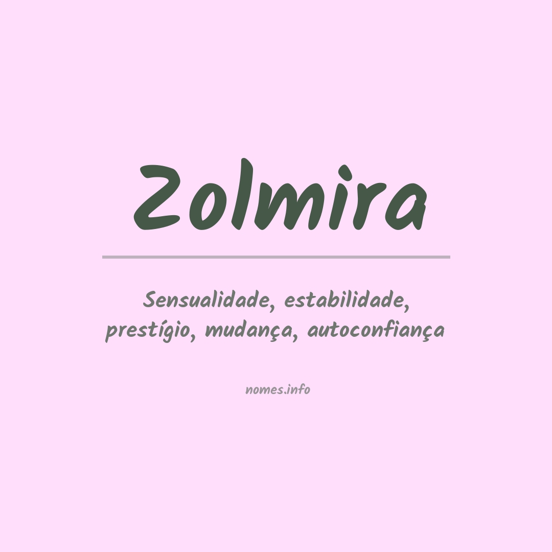 Significado do nome Zolmira