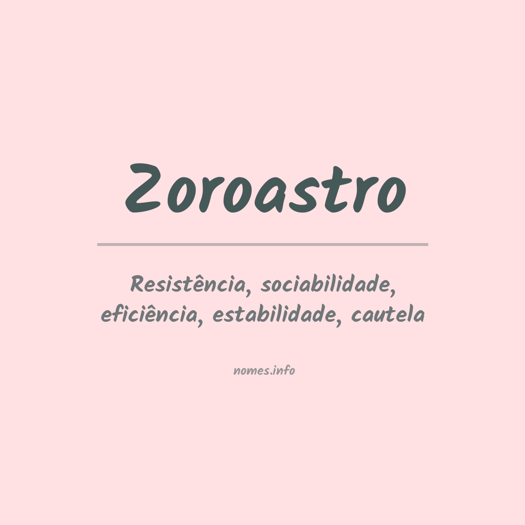 Significado do nome Zoroastro