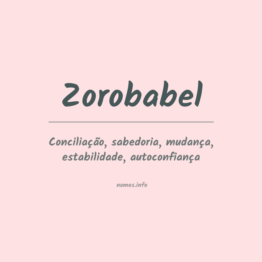 Significado do nome Zorobabel
