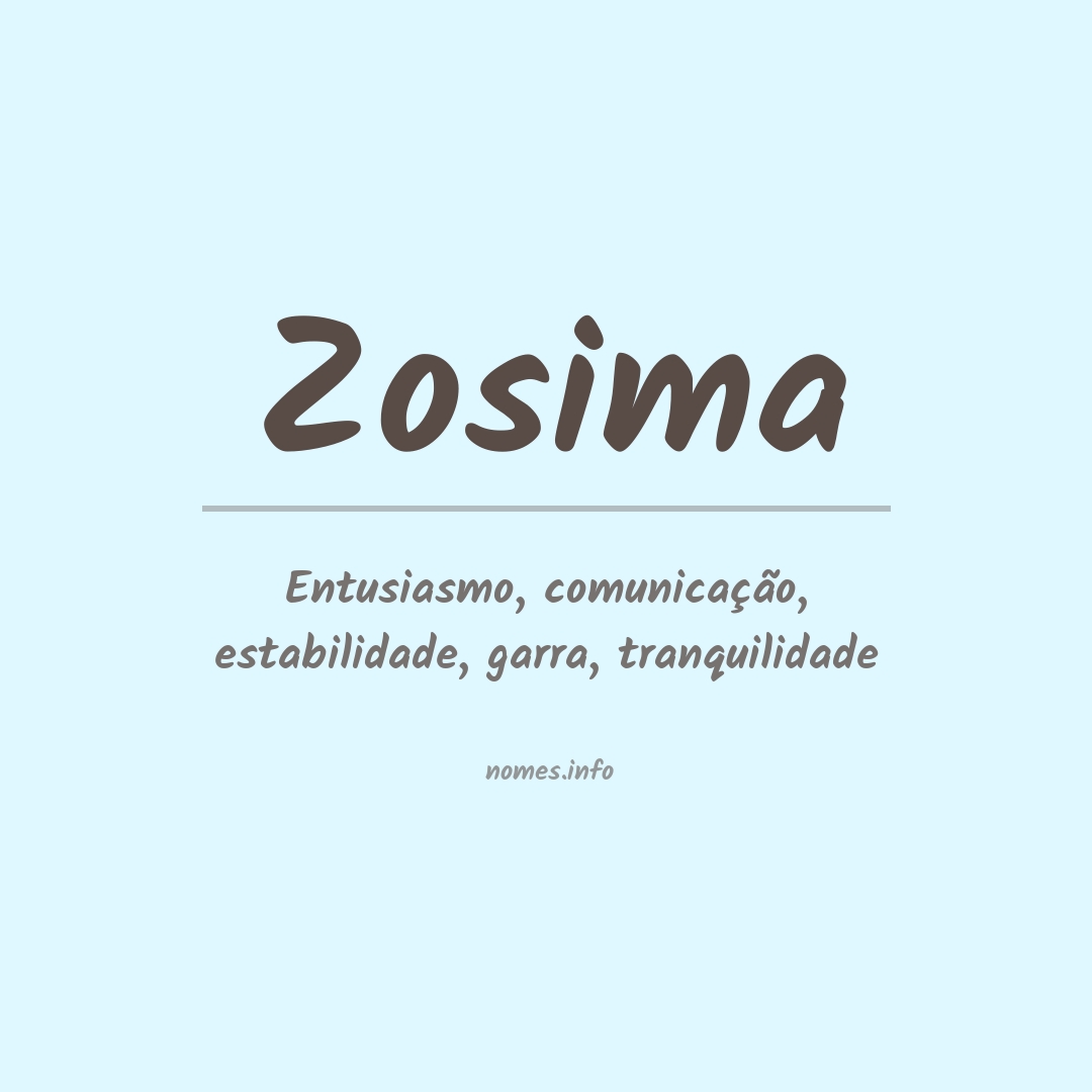 Significado do nome Zosima