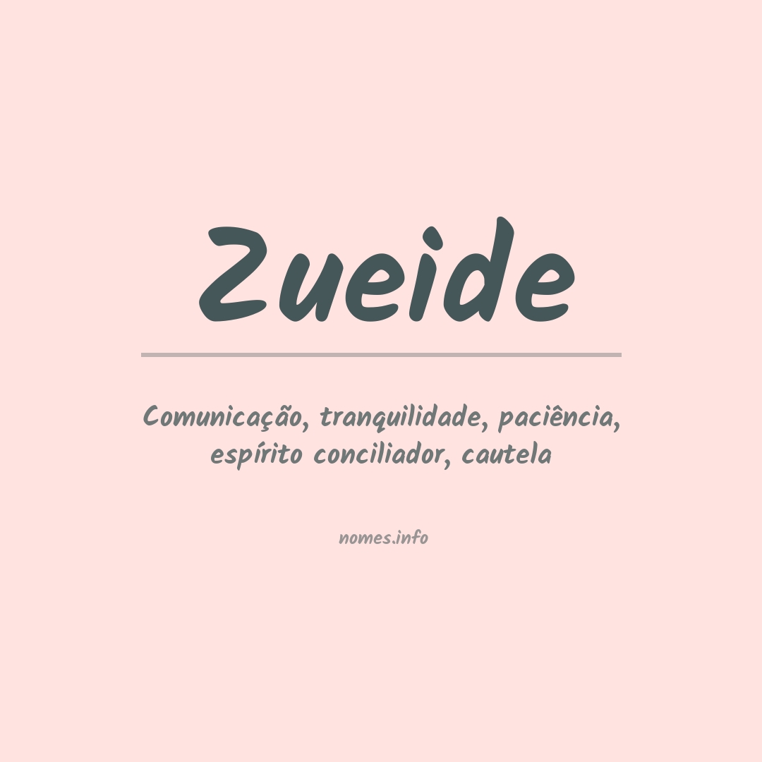 Significado do nome Zueide