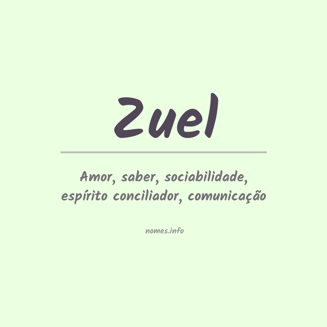Significado do nome Zuel