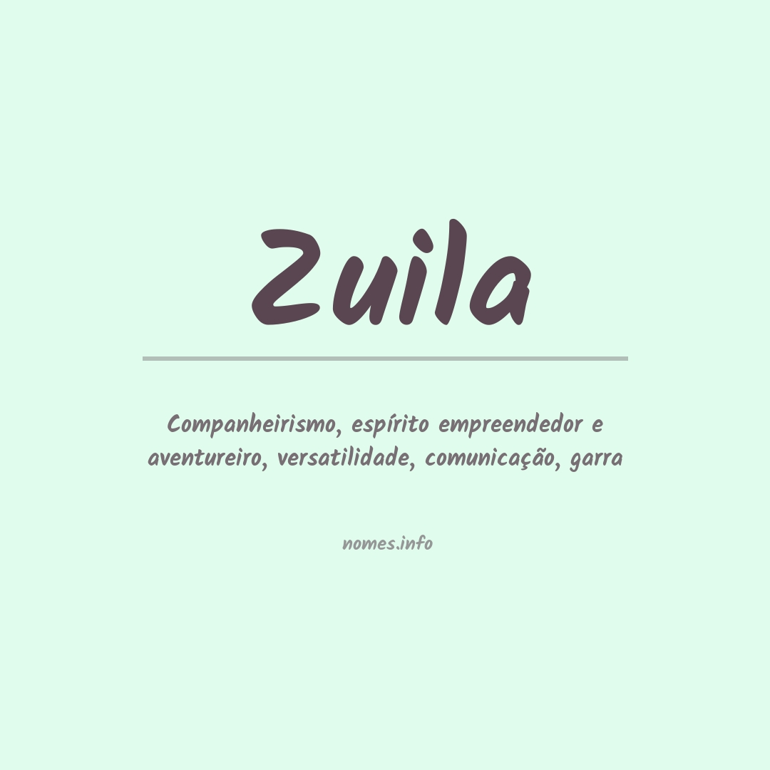 Significado do nome Zuila