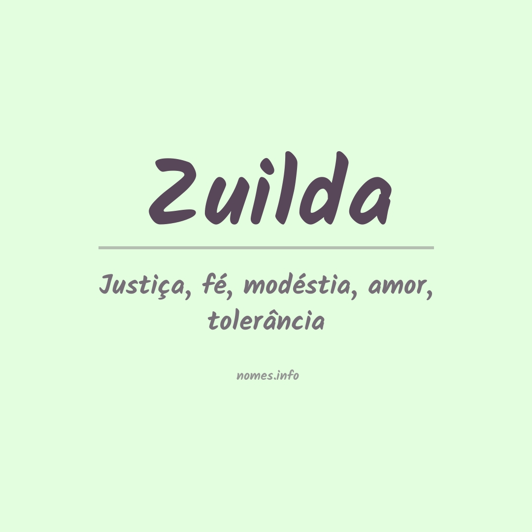 Significado do nome Zuilda