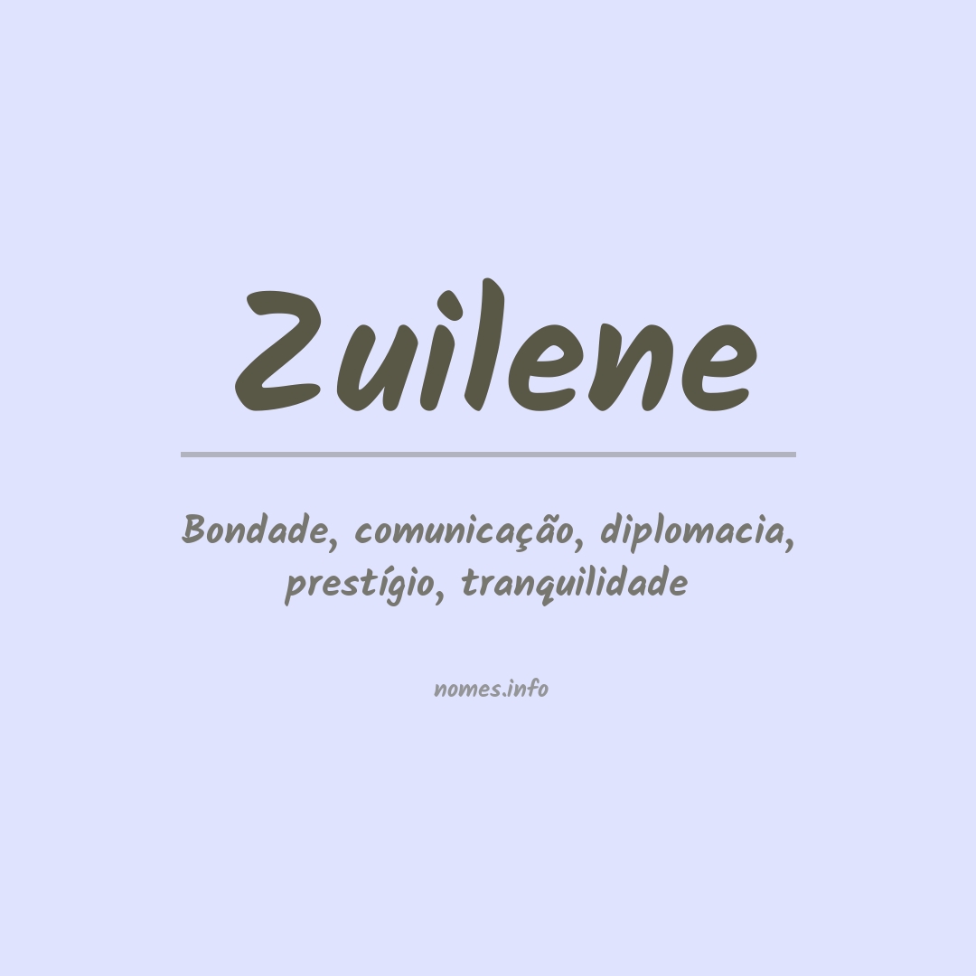 Significado do nome Zuilene