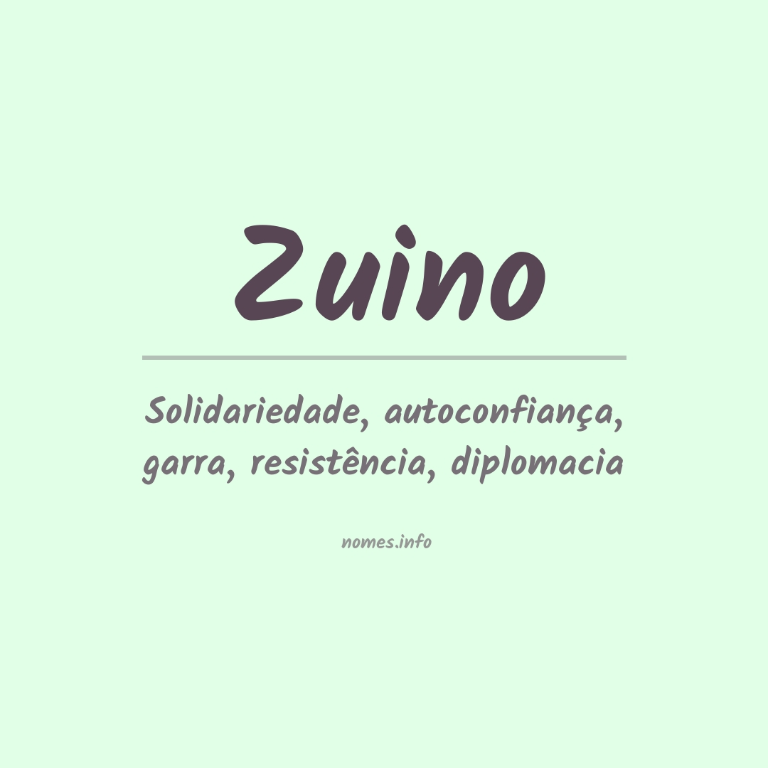 Significado do nome Zuino