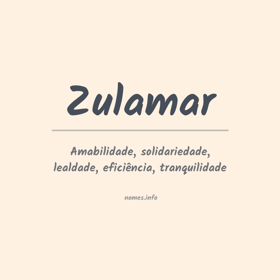 Significado do nome Zulamar