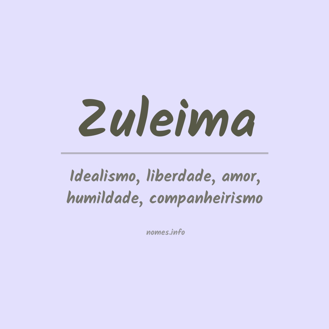 Significado do nome Zuleima