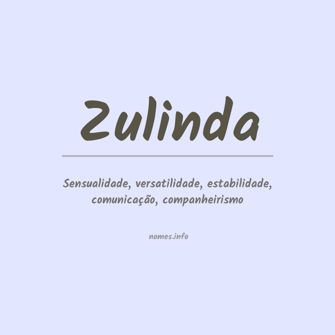 Significado do nome Zulinda