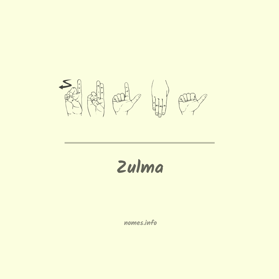 Zulma em Libras