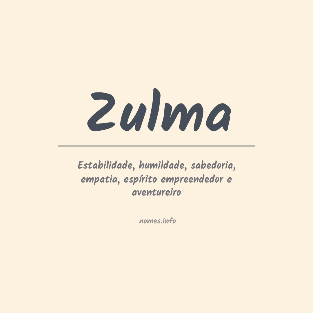 Significado do nome Zulma