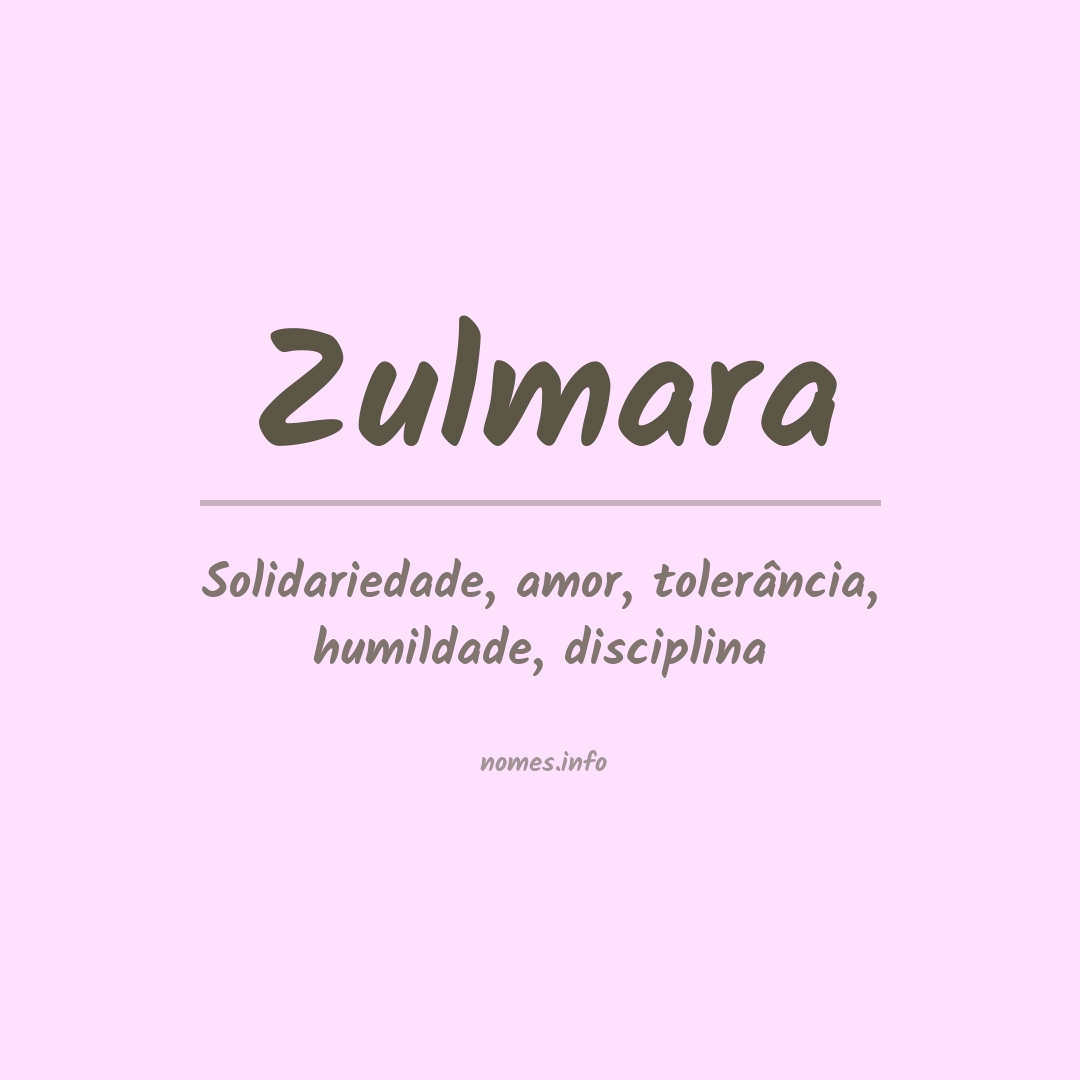 Significado do nome Zulmara