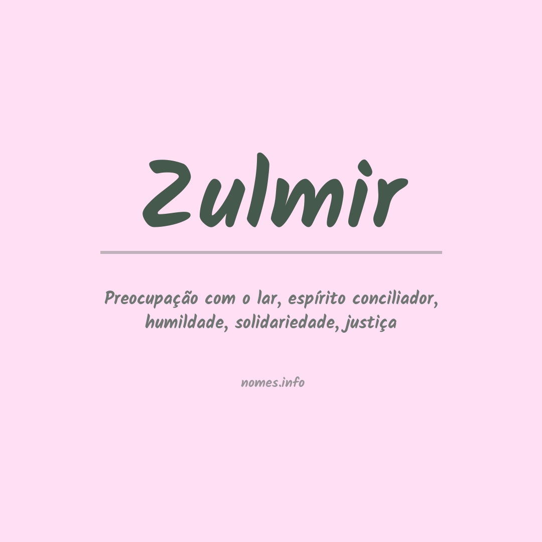 Significado do nome Zulmir