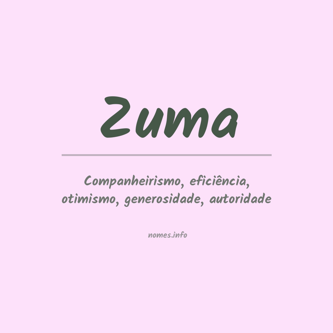 Significado do nome Zuma