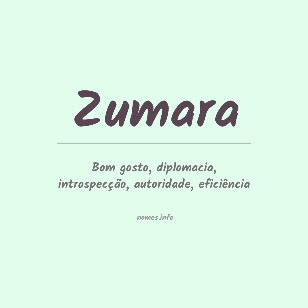 Significado do nome Zumara