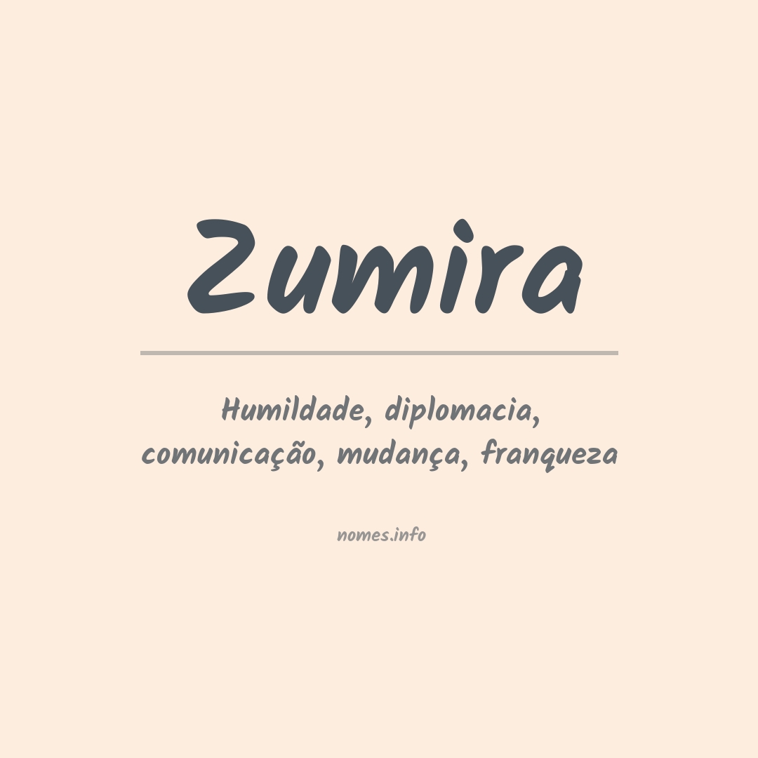 Significado do nome Zumira