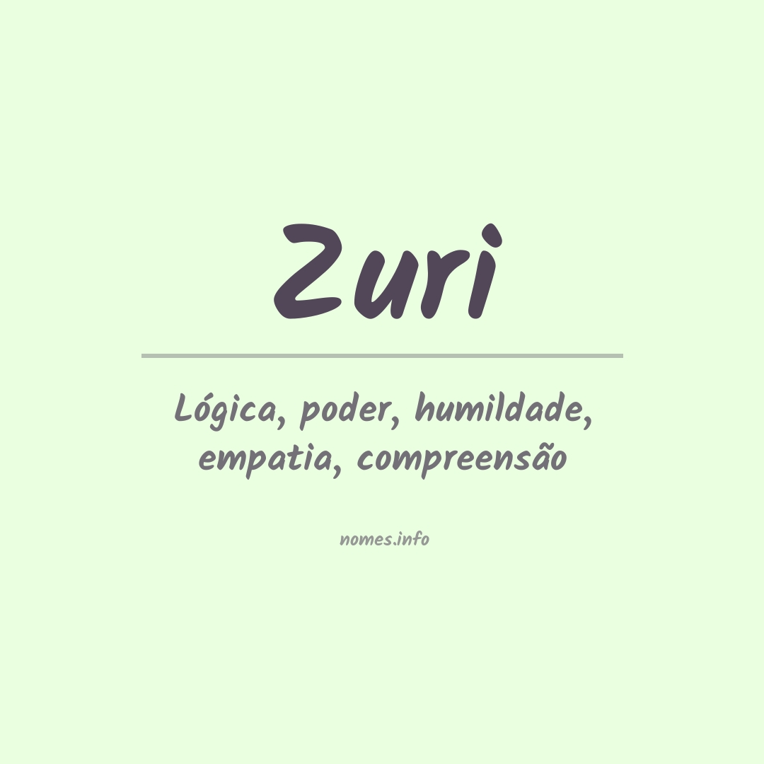 Significado do nome Zuri