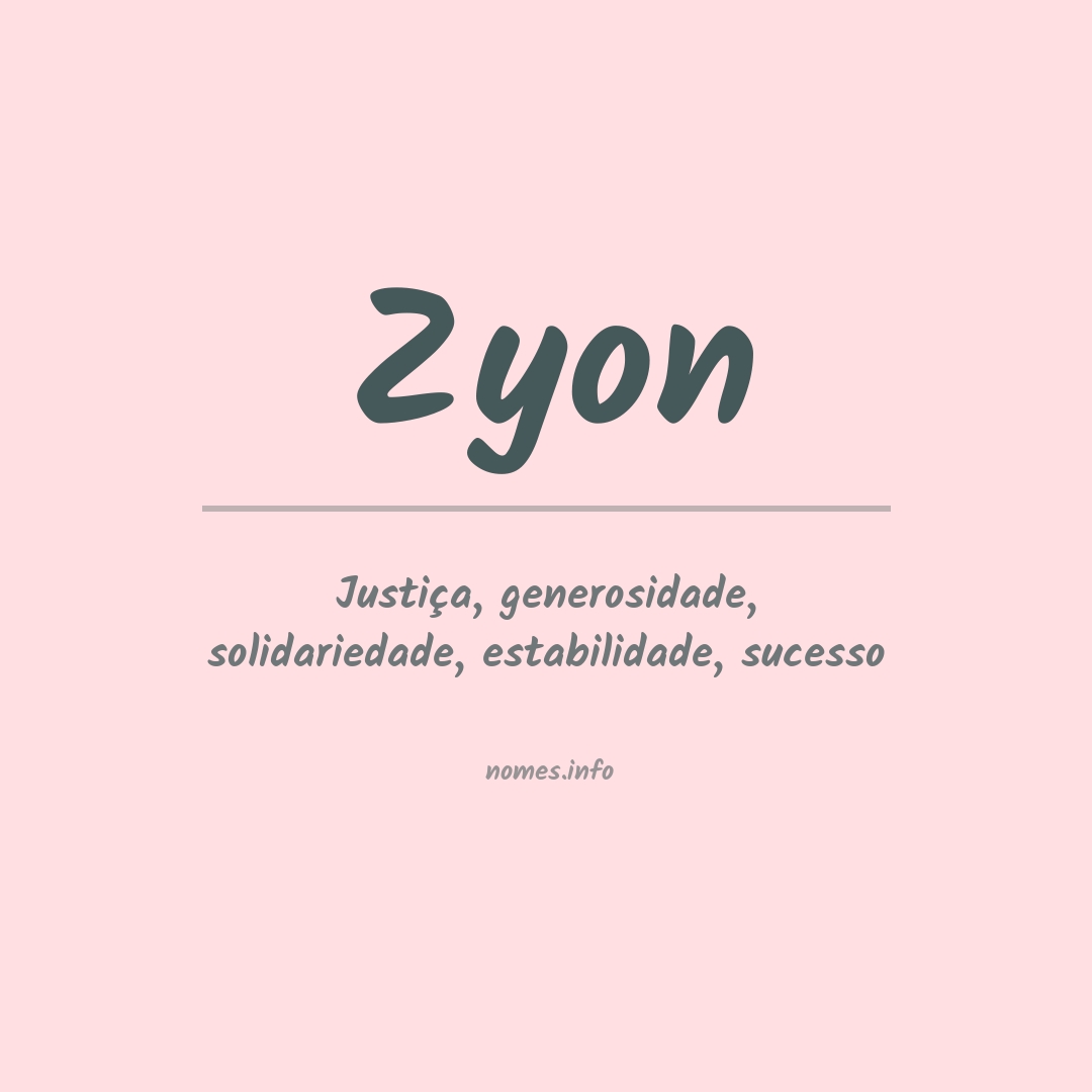 Significado do nome Zyon